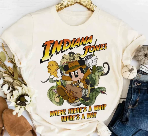 Funny Disney Shirt, Disney Character Shirts, Disneyland Shirt, Magic Kingdom Shirt, Disney Mickey Mouse Indiana Jones Adventure T-Shirt, Sand