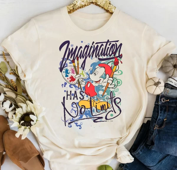 Funny Disney Shirt, Disney Character Shirts, Funny Mickey Mouse Shirt, Magic Kingdom Shirt, Imagination Has No Limits T-Shirt, Sand