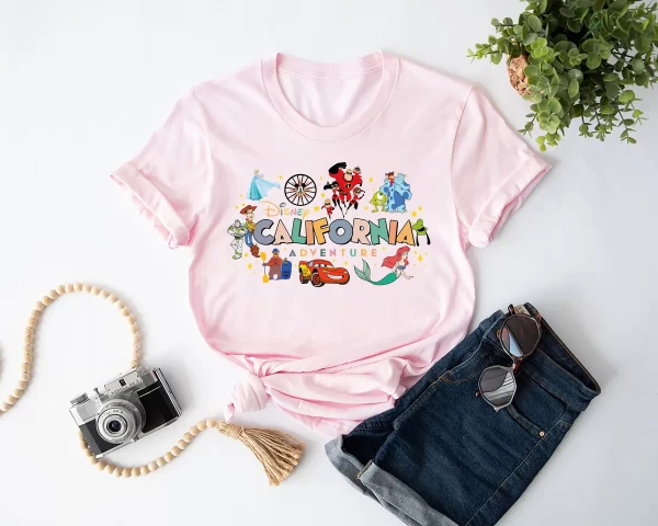 Funny Disney Shirt, Disneyland Shirt, Magic Kingdom Shirt, Disneyland California Adventure Family Matching T-Shirt, Light Pink
