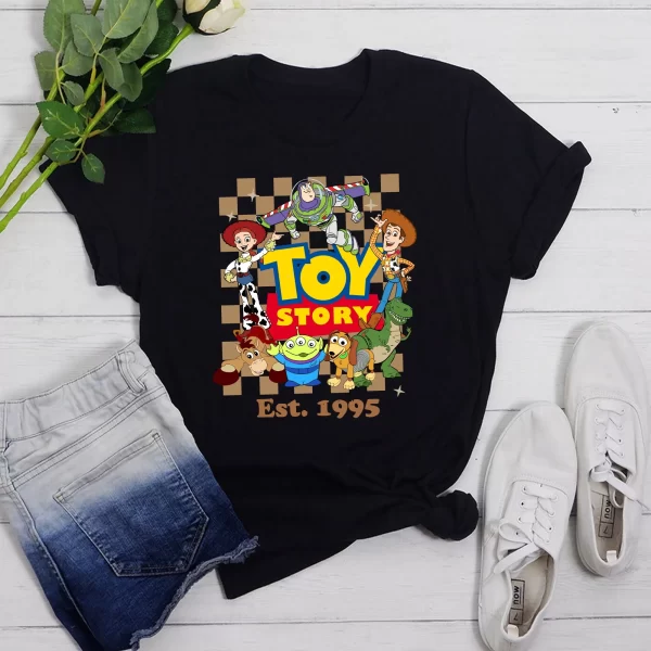 Funny Disney Shirt, Disney Character Shirts, Disneyland Shirt, Magic Kingdom Shirt, Disney Toy Story Est 1995 T-Shirt, Black