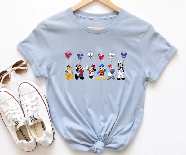 Funny Disney Shirt, Disney Character Shirts, Magic Kingdom Shirt, Mickey & Friends Shirt, Disney Cruise Shirt, Disney Balloon T-Shirt, Carolina Blue Jezsport.com