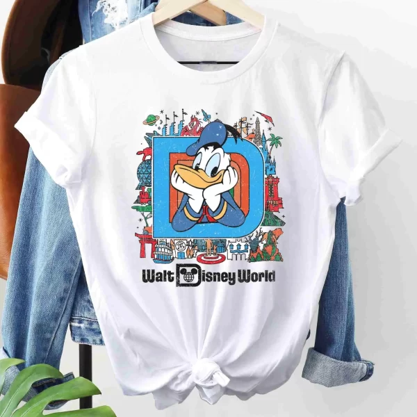 Funny Disney Shirt, Disney Character Shirts, Disneyland Shirt, Magic Kingdom Shirt, Donald Duck Walt Disney World T-Shirt, White