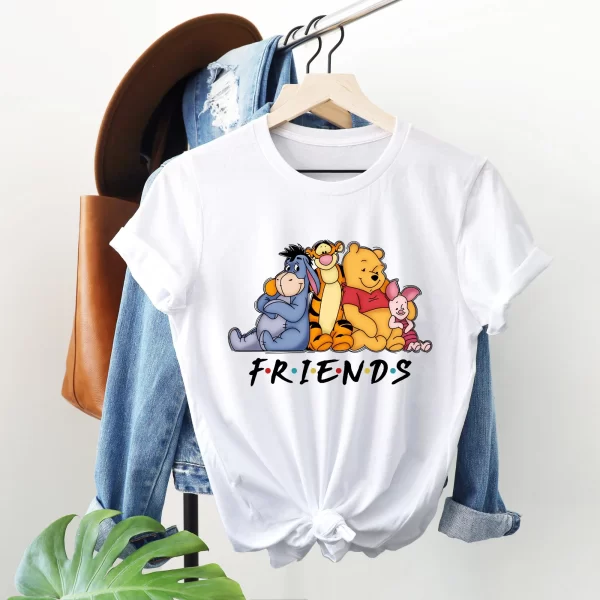 Funny Disney Friends Shirt, Disney Character Shirts, Disneyland Shirt, Magic Kingdom Shirt, Winnie The Pooh Friends T-Shirt, White