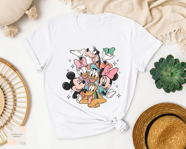 Funny Disney Shirt, Disney Character Shirts, Disneyland Shirt, Magic Kingdom Shirt, Mickey Mouse And Friends T-Shirt, White