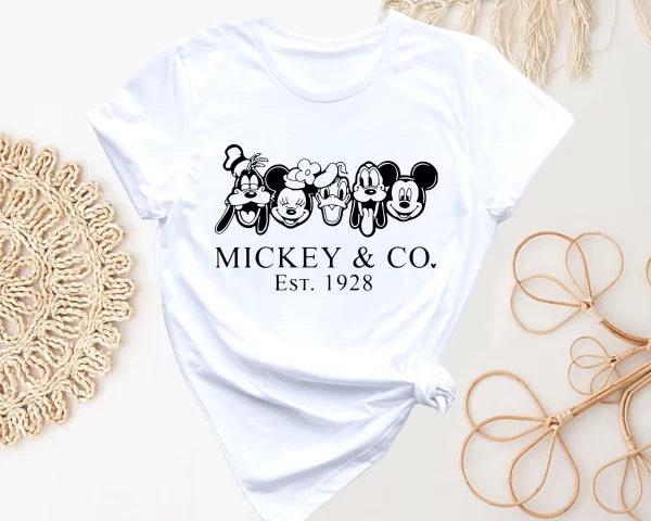 Funny Disney Shirt, Disney Character Shirts, Disneyland Shirt, Magic Kingdom Shirt, Mickey And Co EST 1928 T-Shirt, White