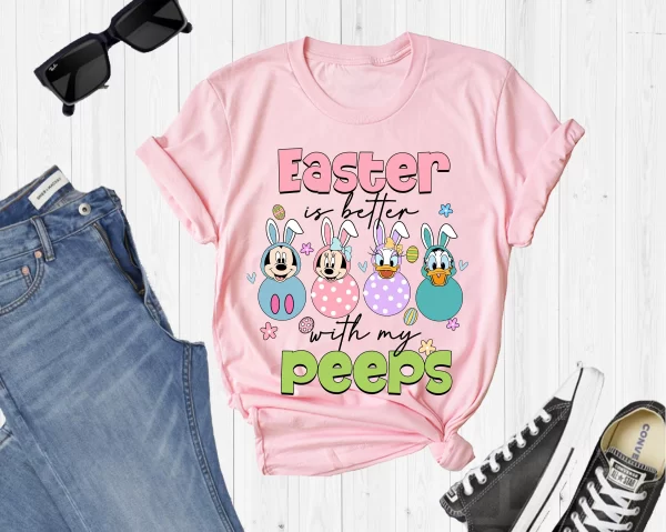 Funny Disney Shirt, Disney Easter Day Shirt, Disney Character Shirts, Disneyland Shirt, Magic Kingdom Easter Is Better With My Peeps T-Shirt, Pink