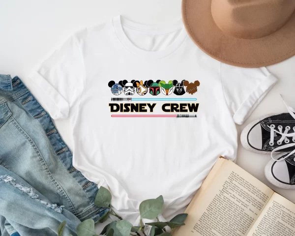 Funny Disney Shirt, Disney Character Shirts, Disneyland Shirt, Magic Kingdom Shirt, Disney Crew T-Shirt, White