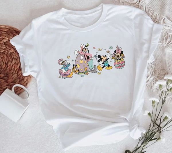 Funny Disney Shirt, Disney Easter Day Shirt, Disney Character Shirts, Disneyland Shirt, Magic Kingdom Easter Day T-Shirt, White