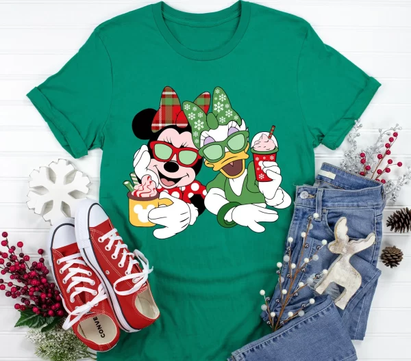 Disney Shirt, Disney Christmas Shirts, Disneyland Shirt, Funny Disney Christmas, Magic Kingdom Shirt, Funny Minnie Daisy Christmas T-Shirt, Iris Green