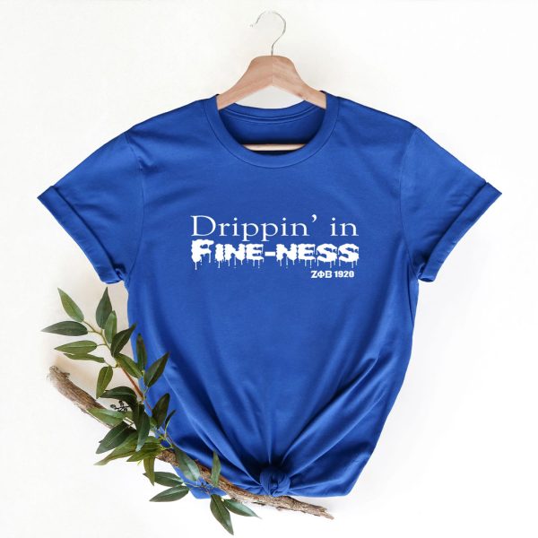 Zeta Phi Beta 1920, Zeta Phi Beta Sorority Shirt, Drippin'in Fine-ness 1920 T-Shirt, Sorority Shirt, Sorority Gifts, Sisterhood Shirt, Blue Jezsport.com