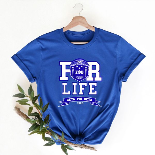 Zeta Phi Beta 1920, Zeta Phi Beta Shirt, Lifelong Loyalty Zeta Phi Beta For Life T-Shirt, Sorority Shirt, Sorority Gifts, Sisterhood Shirt, Blue Jezsport.com