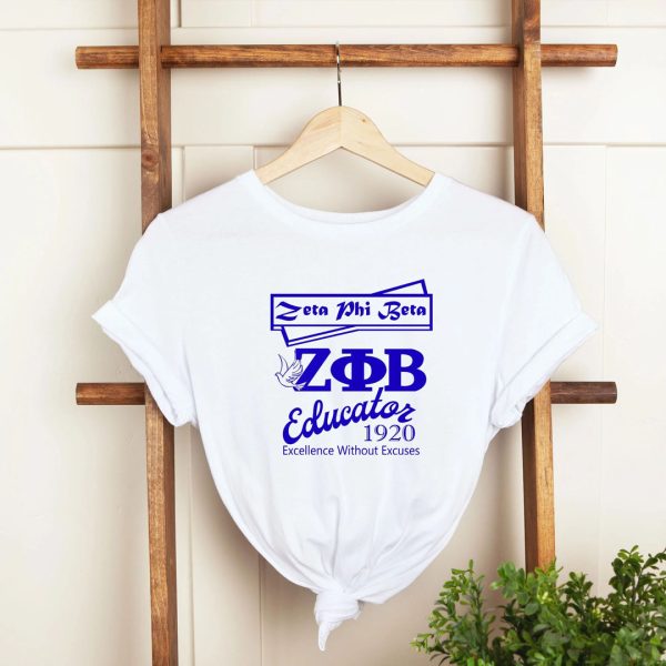 Zeta Phi Beta 1920, Zeta Phi Beta Shirt, Perfect Gift for Sororrity Sisters T-Shirt, Sorority Shirt, Sorority Gifts, Sisterhood Shirt, White