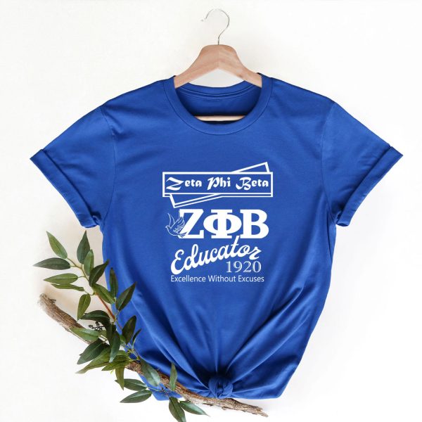 Zeta Phi Beta 1920, Zeta Phi Beta Shirt, Perfect Gift for Sororrity Sisters T-Shirt, Sorority Shirt, Sorority Gifts, Sisterhood Shirt, Blue Jezsport.com