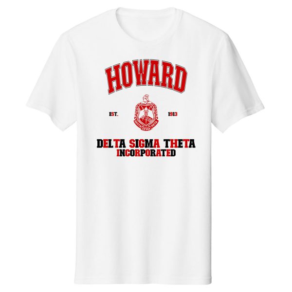 Delta Sigma Theta Shirt, Inspired Howard University Delta Sigma Theta Sorority T-Shirt, Sorority Shirt, Sorority Gifts, Sisterhood Shirt, White Jezsport.com