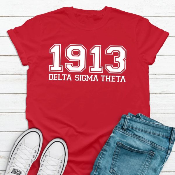 Delta Sigma Theta Shirt, Delta Sigma Theta 1913 T-Shirt, Greek T-Shirt, Sorority Shirt, Sorority Gifts, Sisterhood Shirt, Red