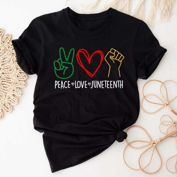 Juneteenth Shirt, Peace Love Juneteenth Shirt, Independence Shirt, Black Lives Matter Shirt, Black History Month Shirt, African American Shirt Jezsport.com