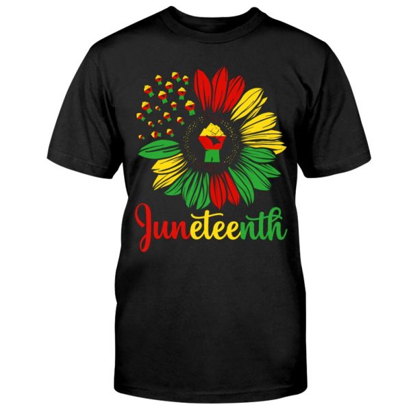 Juneteenth Shirt, Free-ish Shirt, Black Freedom 1865 T-Shirt, Juneteenth Sunflower Shirt, Black Independence Day Shirt, Black Pride Shirt