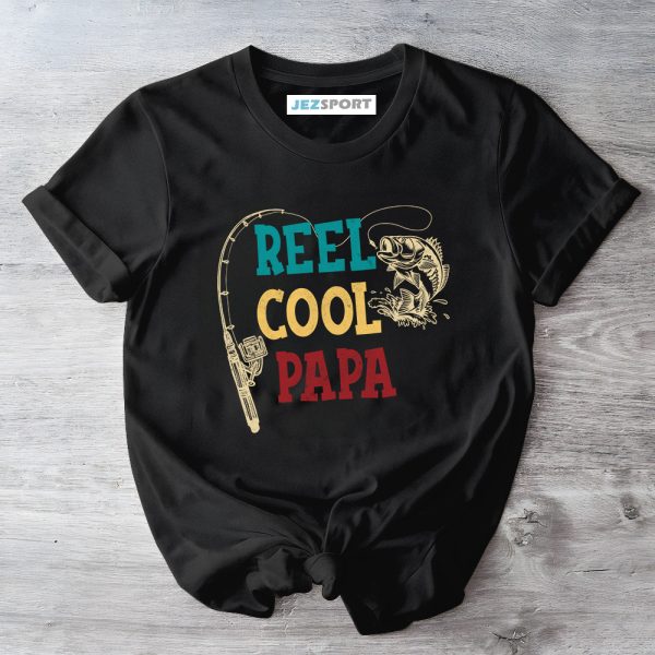 Funny Dad Fishing Shirt, Funny Father Fishing Shirt, Vintage Reel Cool Papa Shirt, Gifts For Dad, Gifts For Father, Father's Day Shirt Jezsport.com