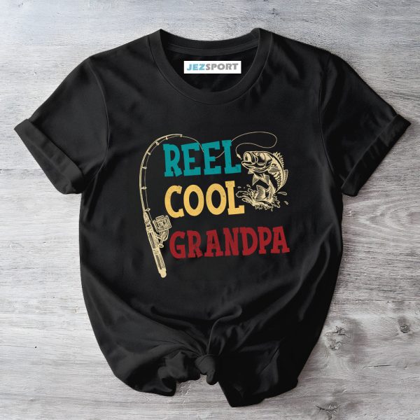 Funny Dad Fishing Shirt, Funny Father Fishing Shirt, Vintage Reel Cool Grandpa Shirt, Gifts For Dad, Gifts For Father, Father's Day Shirt Jezsport.com