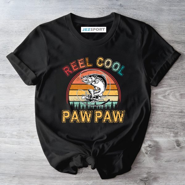 Funny Dad Fishing Shirt, Funny Father Fishing Shirt, Vintage Reel Cool Paw Paw Shirt, Gifts For Dad, Gifts For Father, Father's Day Shirt Jezsport.com