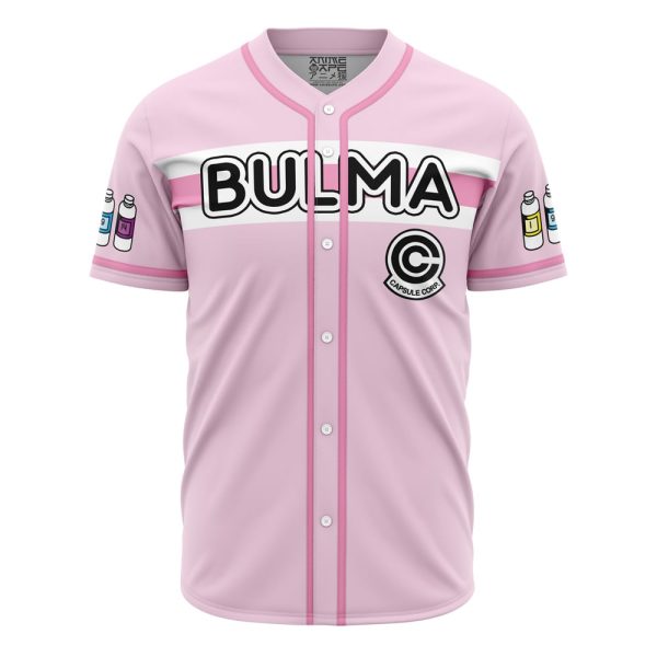 Bulma Pink Dragon Ball Z Baseball Jersey 3D Printed, For Men and Women Jezsport.com