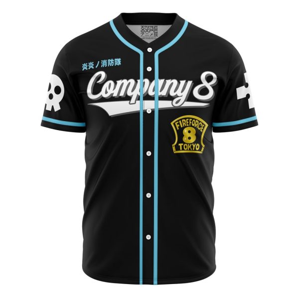 Shinra Company 8 Fire Force Baseball Jersey 3D Printed, For Men and Women Jezsport.com