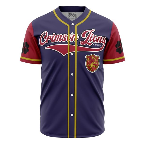 Crimson Lions Black Clover Baseball Jersey 3D Printed, For Men and Women Jezsport.com