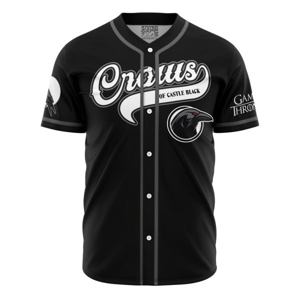 Crows of Castle Black Snow Game of Thrones Baseball Jersey 3D Printed, For Men and Women Jezsport.com