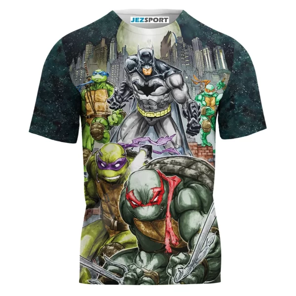 Teenage Mutant Ninja Turtles Shirt Batman Shirt DC Comics Shirt For Men And Women T-shirt Jezsport.com