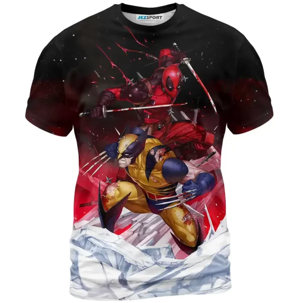 Deadpool Vs Wolverine Shirt, Marvel Shirt For Men And Women T-Shirt Jezsport.com