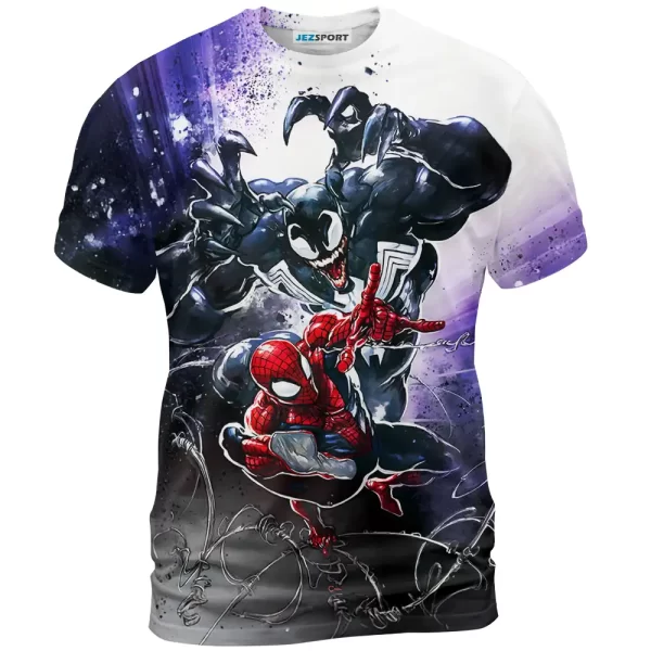 Venom Vs Spider-Man Shirt, Marvel Shirt For Men And Women Jezsport.com