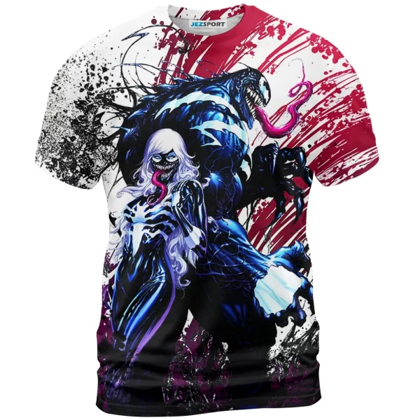 Black Cat vs Venom Shirt, Marvel Shirt For Men And Women Jezsport.com