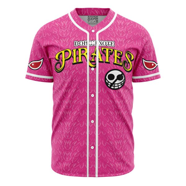 Donquixote Pirates Doflamingo One Piece Baseball Jersey 3D Printed, For Men and Women Jezsport.com