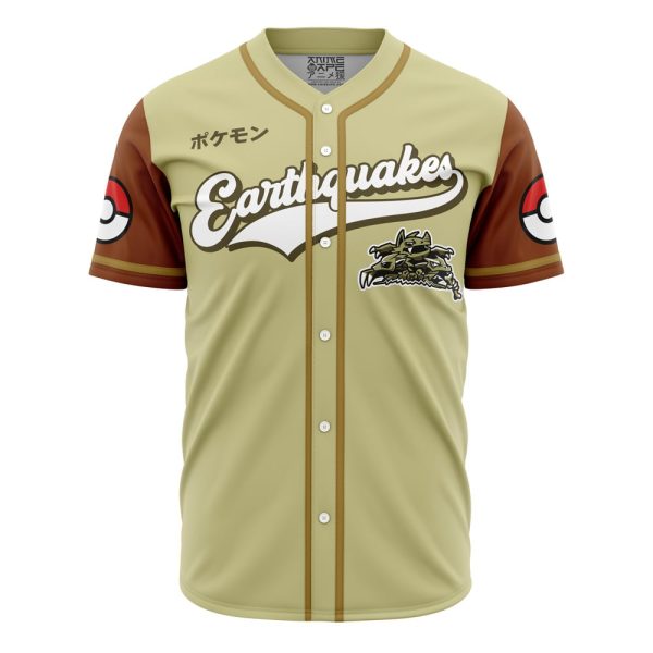 Earthquakes Ground Type Pokemon Baseball Jersey 3D Printed, For Men and Women Jezsport.com