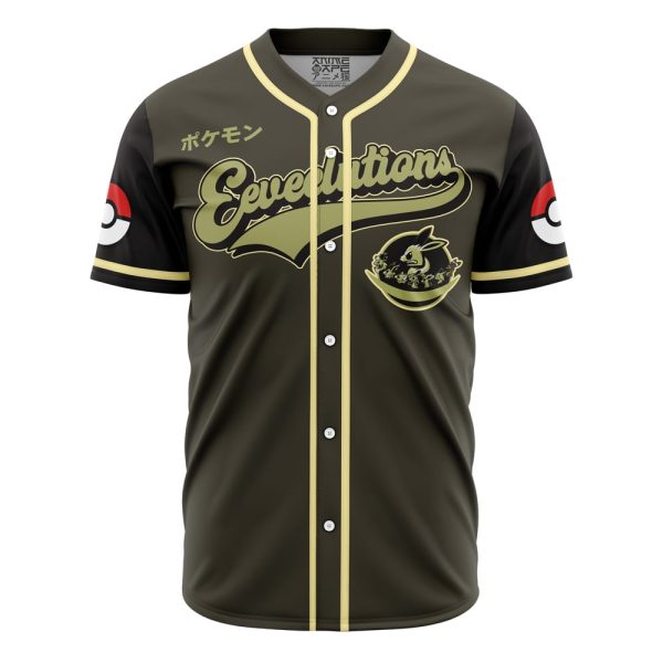 Eeveelutions Army Pokemon Baseball Jersey 3D Printed, For Men and Women Jezsport.com