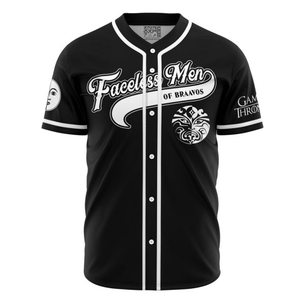 Faceless Men of Braavos Jaqen Game of Thrones Baseball Jersey 3D Printed, For Men and Women Jezsport.com