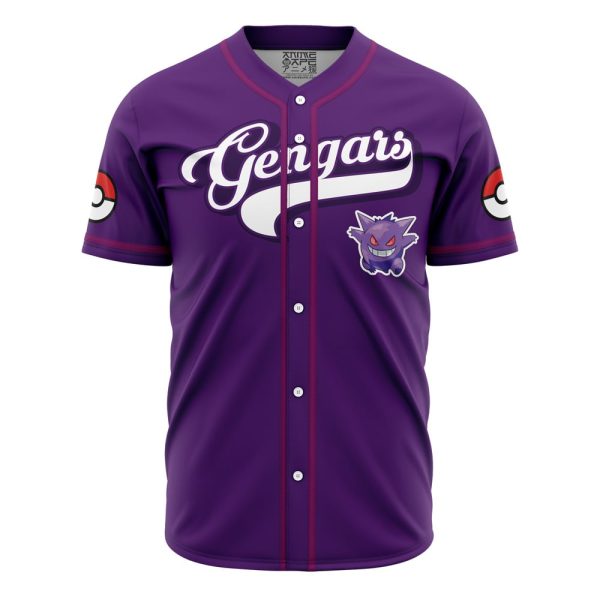 Gengars Pokemon Baseball Jersey 3D Printed, For Men and Women Jezsport.com