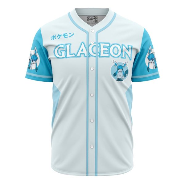 Glaceon Eeveelution Pokemon Baseball Jersey 3D Printed, For Men and Women Jezsport.com