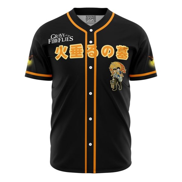 Grave of the Fireflies Studio Ghibli Baseball Jersey 3D Printed, For Men and Women Jezsport.com