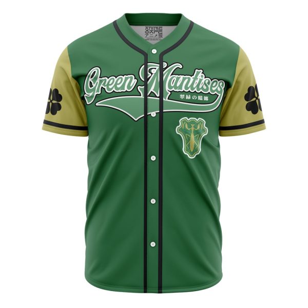 Green Mantises Black Clover Baseball Jersey 3D Printed, For Men and Women Jezsport.com