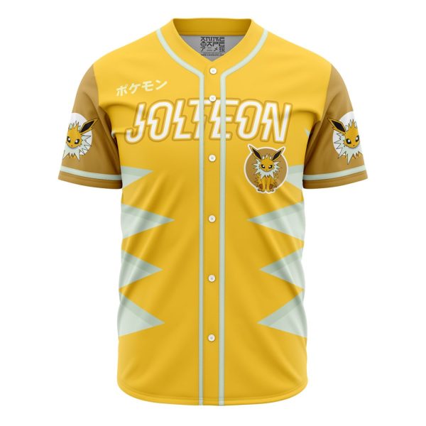 Jolteon Eeveelution Pokemon Baseball Jersey 3D Printed, For Men and Women Jezsport.com