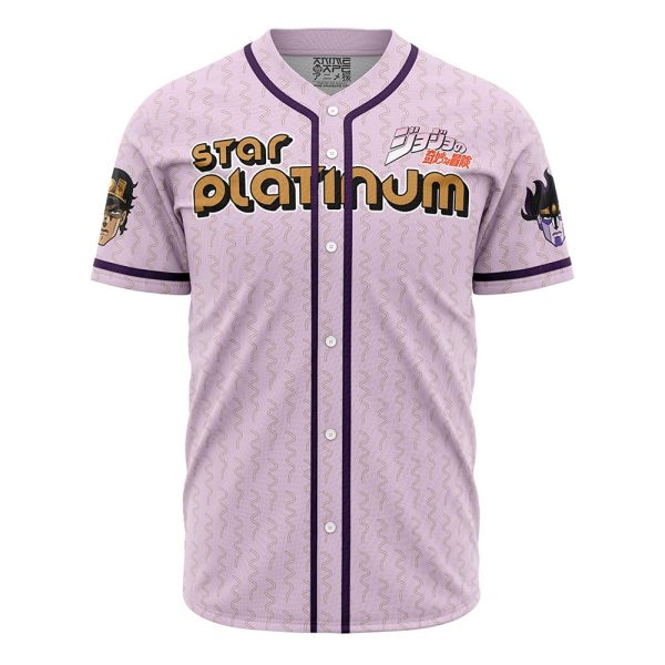 Jotaro Kujo Star Platinum Jojo’s Bizarre Adventure Baseball Jersey 3D Printed, For Men and Women Jezsport.com