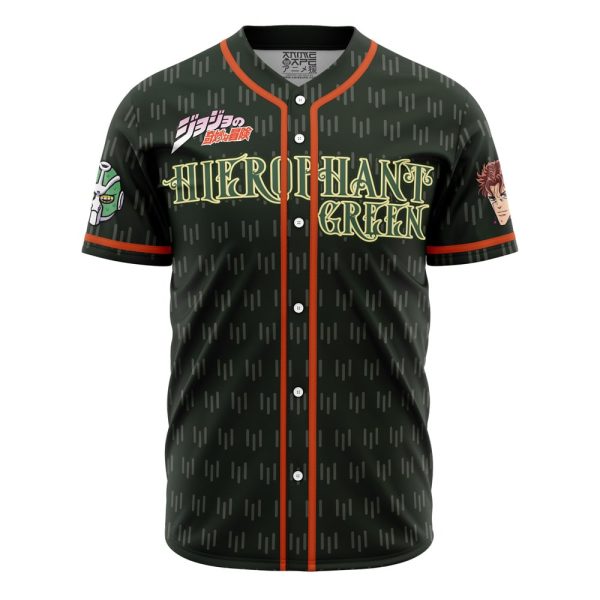 Kakyoin Hierophant Green Jojo’s Bizarre Adventure Baseball Jersey 3D Printed, For Men and Women Jezsport.com