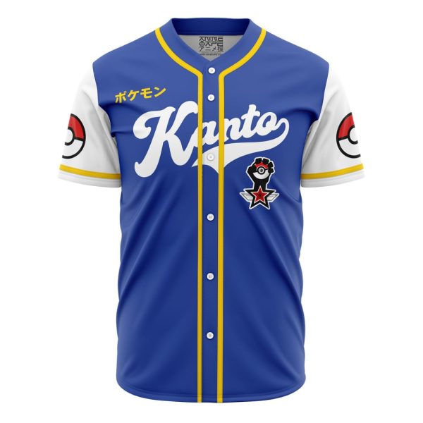 Kanto Trainer Pokemon Baseball Jersey 3D Printed, For Men and Women, Size XL Jezsport.com