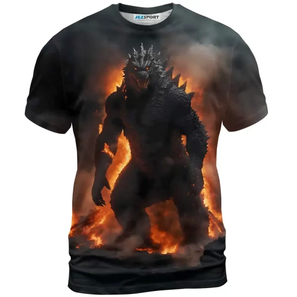 Fire Godzilla Shirt For Men And Women T-Shirt Jezsport.com