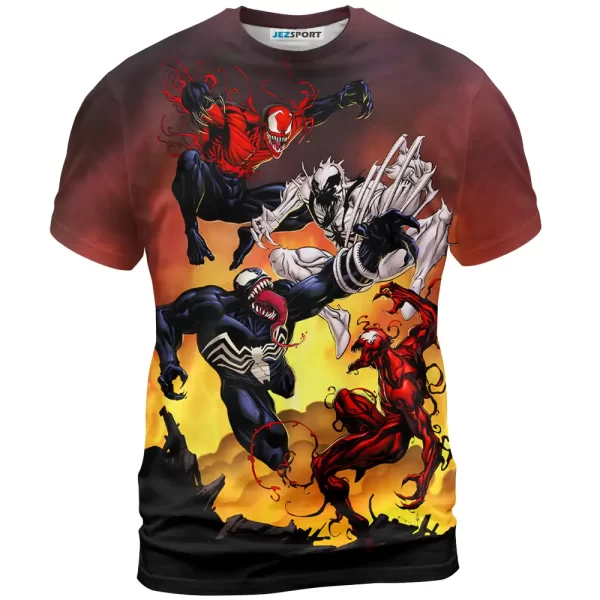 Carnage Venom Spider Shirt, Symbiote Showdown Shirt For Men And Women T-Shirt Jezsport.com