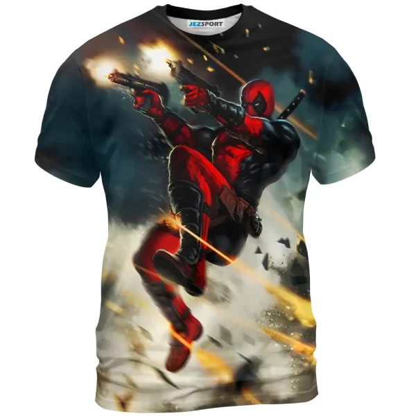 Fire Deadpool Shirt, Marvel Shirt For Men And Women T-Shirt Jezsport.com