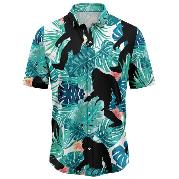 Tropical Bigfoot Hawaiian Shirt Summer Shirt For Men and Women Jezsport.com