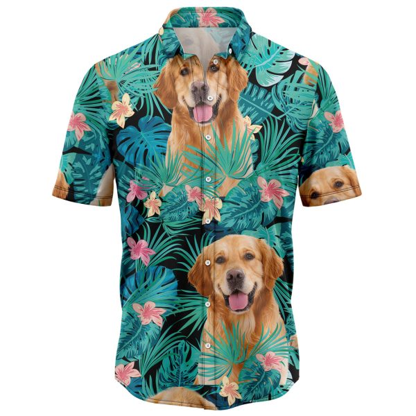 Golden Retriever Tropical Hawaiian Shirt Summer Shirt For Men and Women Jezsport.com