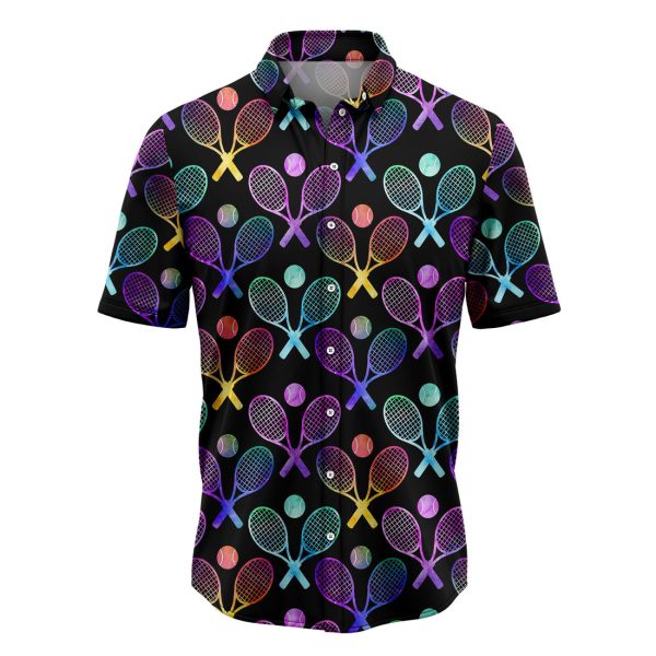 Tennis Colorful Hawaiian Shirt Summer Shirt For Men and Women Jezsport.com